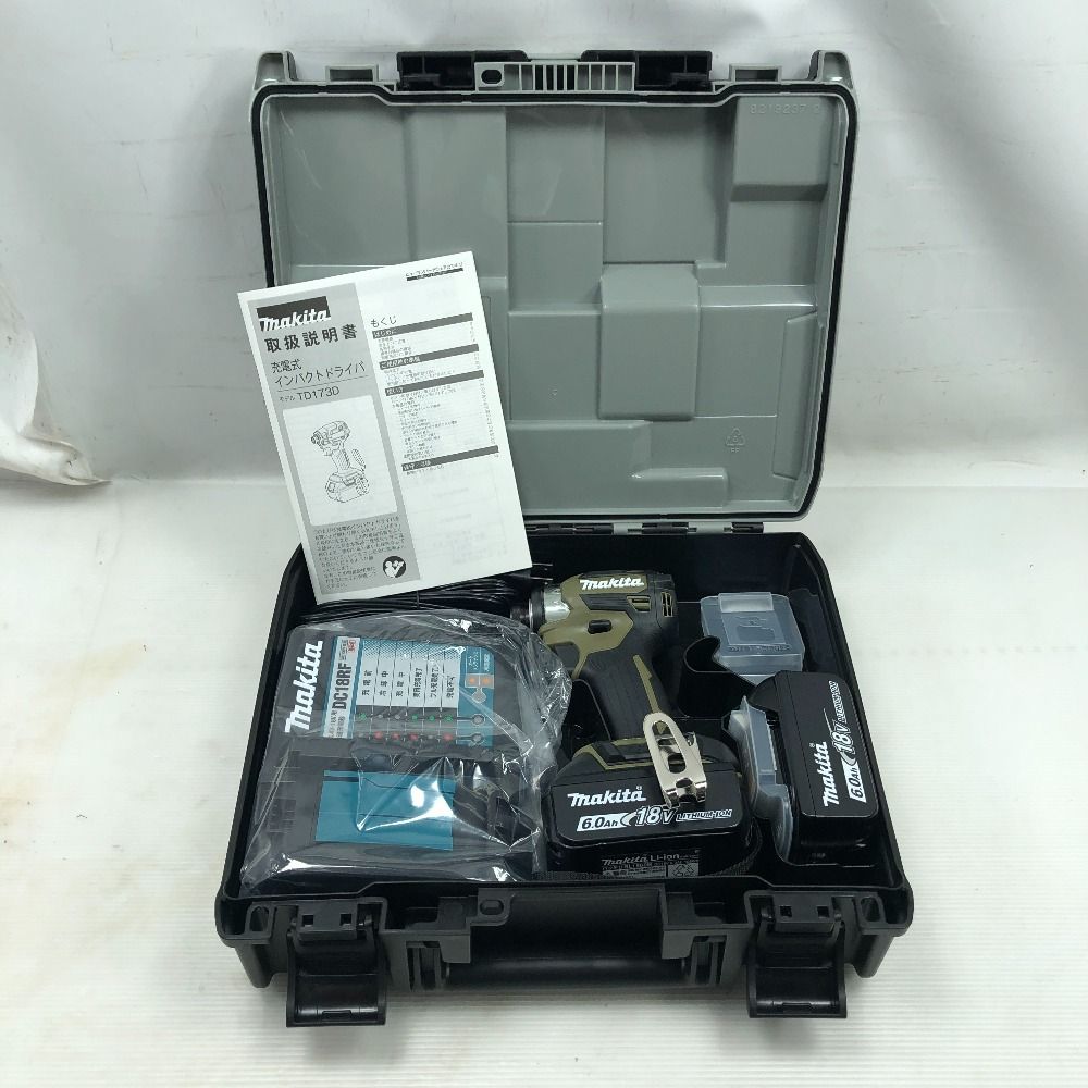 MAKITA マキタ 工具 インパクトドライバ 未使用品(S) 付属品完備 コードレス式 TD173DRGXO オリーブ