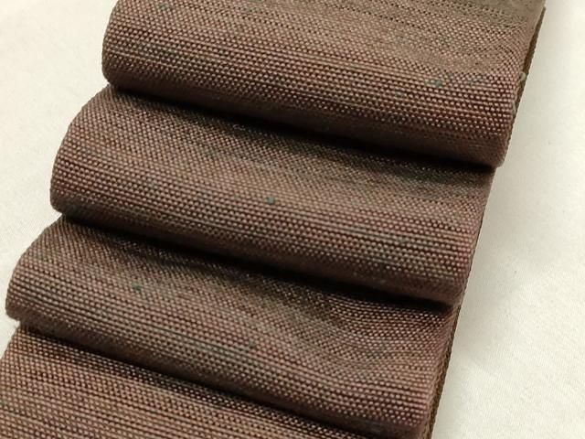 平和屋着物●男性　両面　角帯　紬地　霞文　正絹　逸品　CABG2964dy