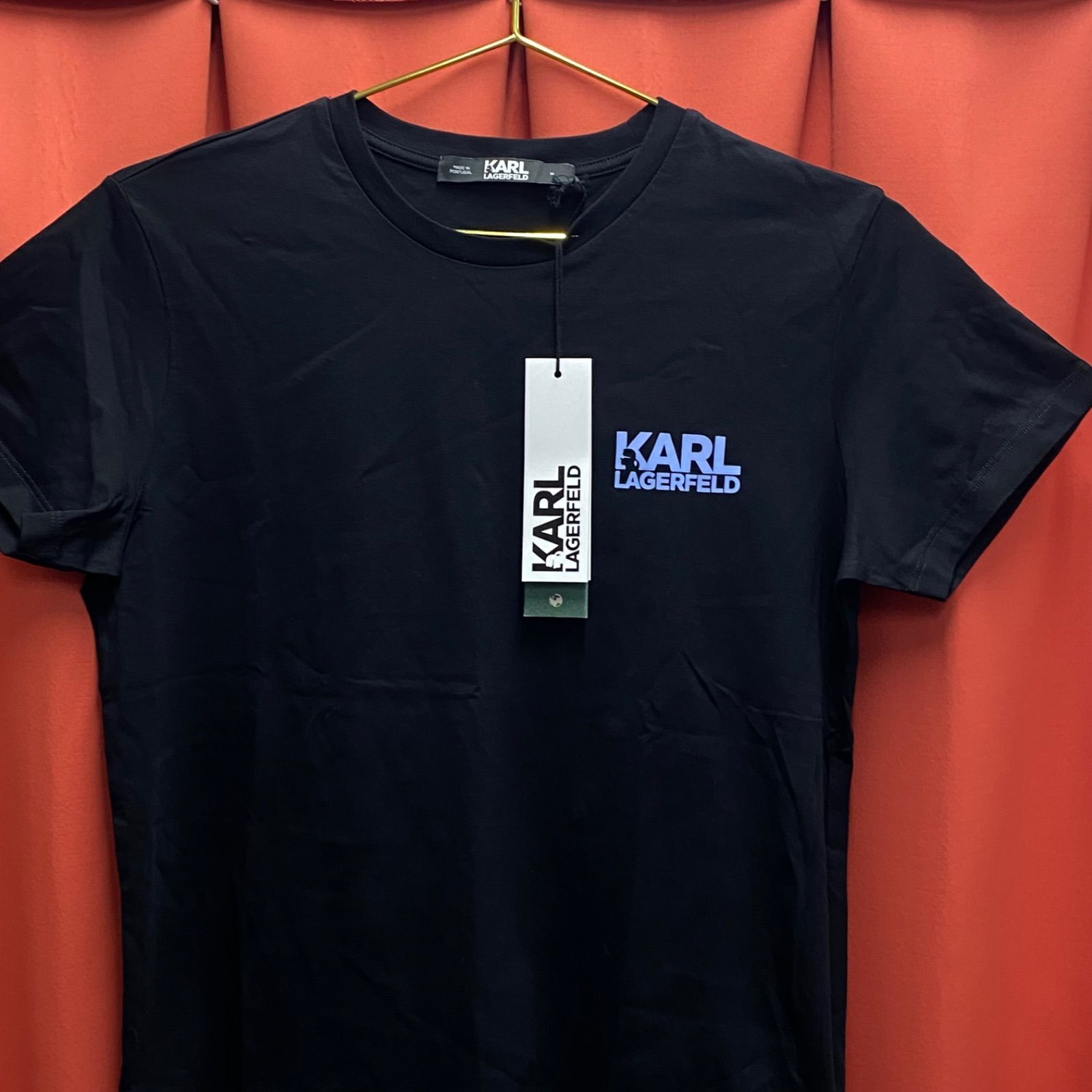 KARL LAGERFELD カールラガーフェルド Tシャツ・カットソー M 黒 【古着】【中古】【送料無料】 未使用保管品 KARL LAGERFELD カールラガーフェルド Tシャツ ロゴT