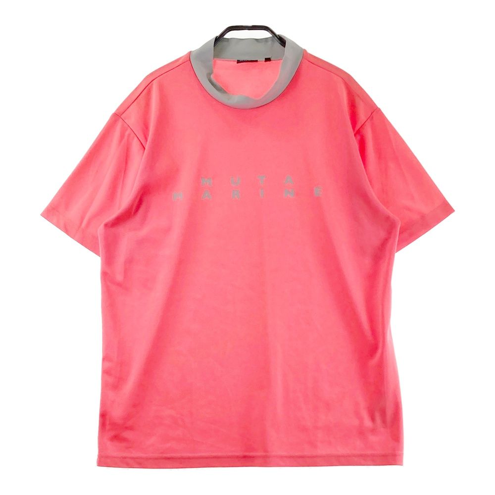 MUTA MARINE ムータマリン　薄ピンク　ハイネック　半袖シャツ　メンズ サイズ：6 MUTA MARINE ムータマリン ハイネック 半袖Tシャツ ピンク系