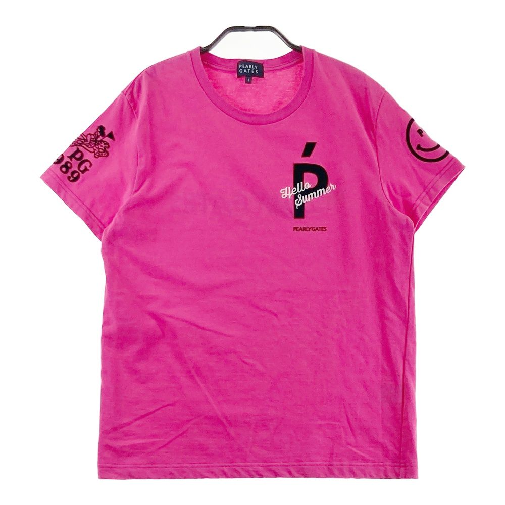 サイズ：1 PEARLY GATES パーリーゲイツ 055-0163608 半袖Tシャツ ピンク系 [240101595708] ゴルフウェア レディース ストスト