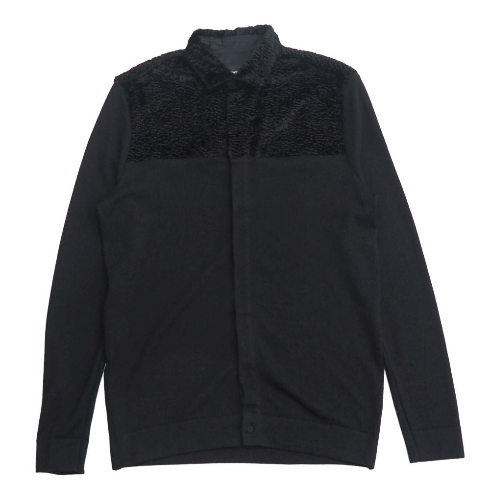GIORGIO ARMANI ジョルジオアルマーニ 長袖シャツ サイズ39 異素材切替 ニット ブランド古着【中古】20260506/RA9117