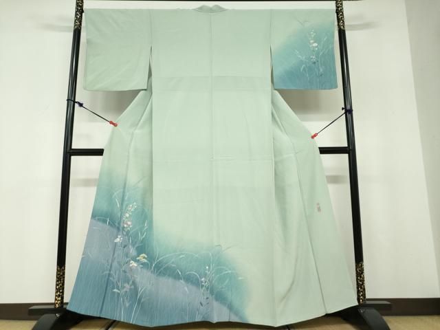 平和屋着物●訪問着　人物文　隈取　黒地　金彩　正絹　逸品　DABD9480ud 平和屋着物○訪問着 人物文 隈取 黒地 金彩 正絹 逸品 DABD9480ud
