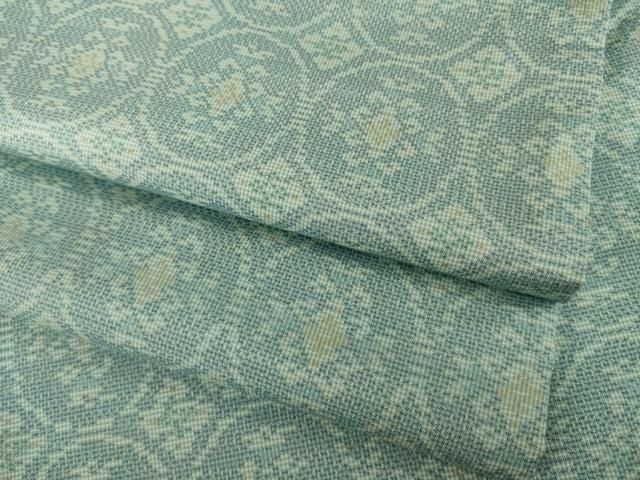 平和屋着物●本場大島紬　一元7マルキ　花丸文　正絹　逸品　AABI4419ck