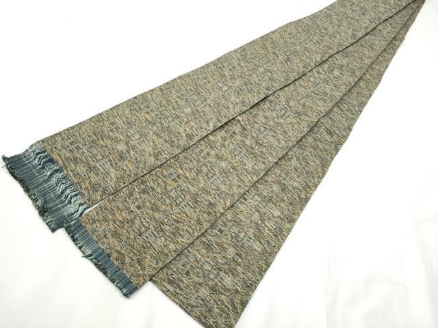 平和屋着物●男性　本場筑前博多織　角帯　霞文　証紙付き　正絹　逸品　CABF8514hy