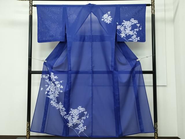 平和屋着物＊夏物　訪問着　絽　草花文　洗える着物　未使用　CABF4556rv