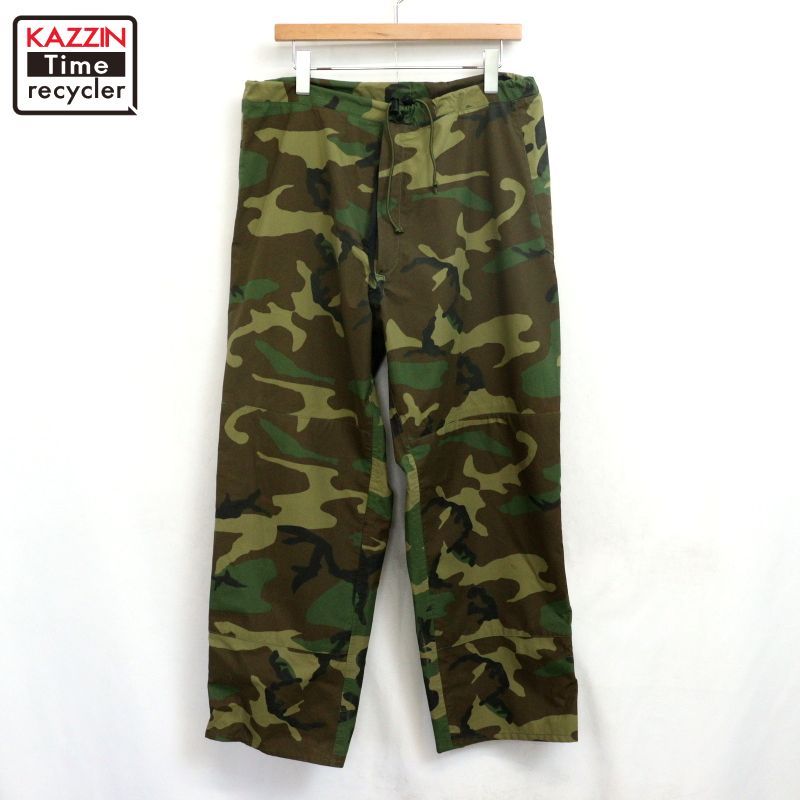 90s USA製 vintage U.S.ARMY ウッドランドカモ ECWCS ゴアテックス ミリタリーパンツ メンズ 表記M-Rサイズ