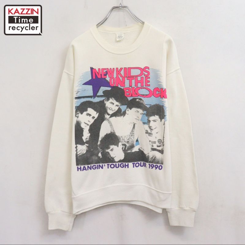 90s USA製 vintage NEW KIDS ON THE BLOCK バンド スウェット トレーナー メンズ 表記Lサイズ