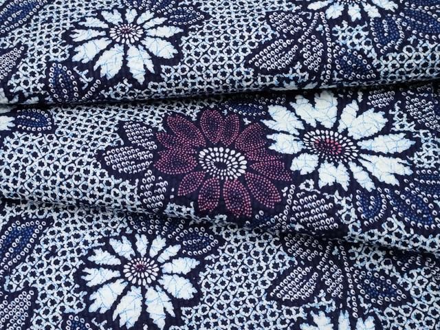 平和屋着物∴夏物　浴衣　枝菊文　リップル生地　綿　逸品　CABF2727tx