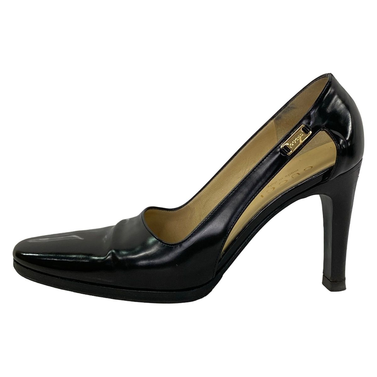 GUCCI(グッチ) パンプス 36 1/2 C レディース - 黒 レザー
