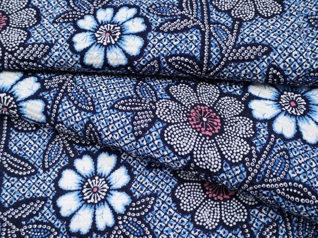 平和屋着物∴夏物　浴衣　枝菊文　リップル生地　綿　逸品　CABF2718tx