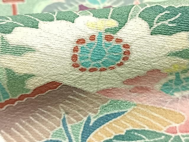 平和屋着物○本加賀友禅作家 岡本幸治 訪問着 枝花文 正絹 逸品