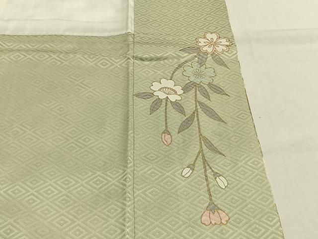 平和屋着物○訪問着 扇面花文 暈し染め 金彩 正絹 逸品 AABI1282fy