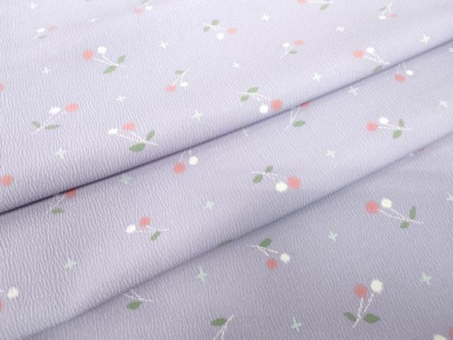 平和屋着物▽小紋　単衣　舞花文　洗える着物　DABE4433az