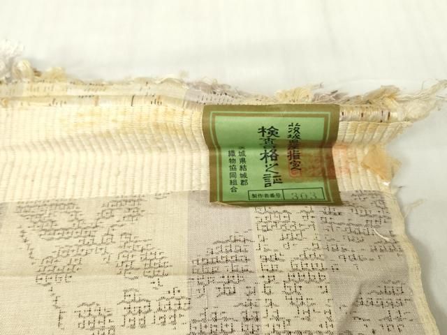 平和屋着物▽結城紬　単衣　樺茶色　正絹　逸品　DAAP7408du 平和屋着物▽結城紬 単衣 樺茶色 正絹 逸品 DAAP7408duの通販 by 平和