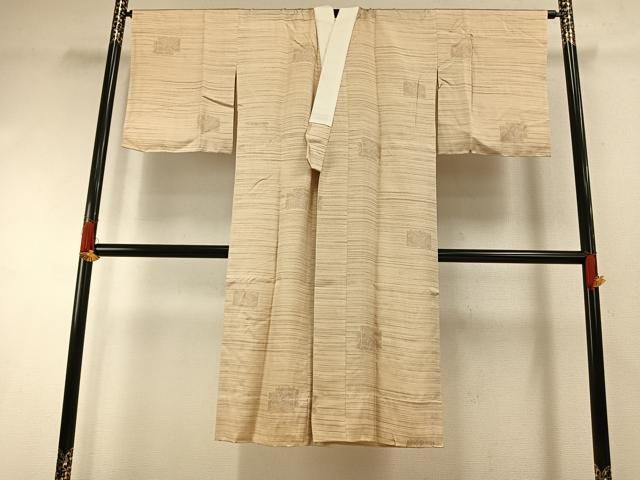 平和屋着物●長襦袢　無双仕立て　花鳥文　やまと誂製　正絹　逸品　AABI1253fy