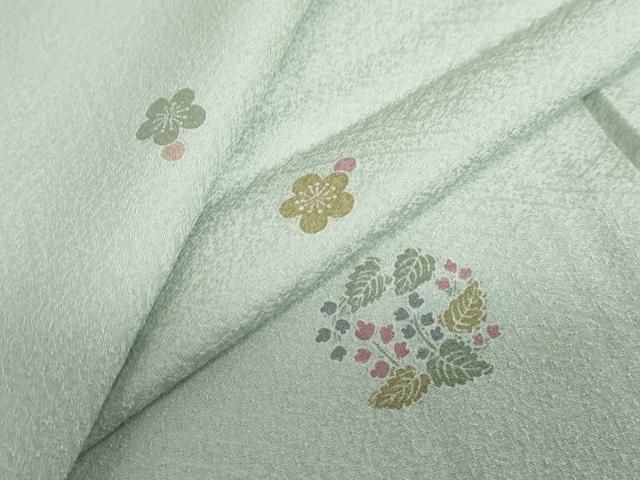 平和屋着物▽上質な小紋 単衣 草花丸文 正絹 逸品 DABD9710ud