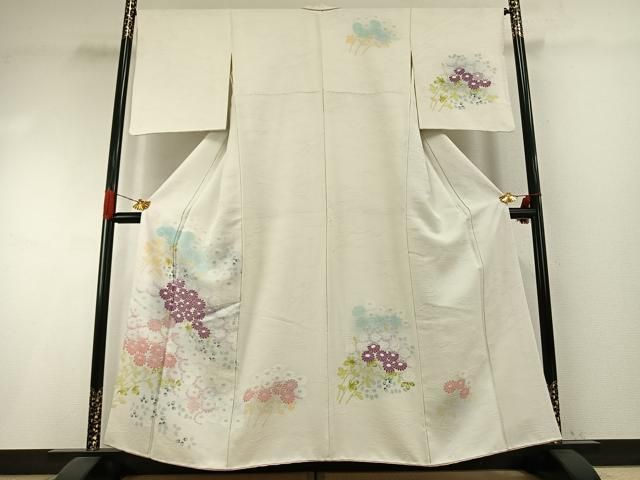 平和屋着物●訪問着 草花文 暈し染め 正絹 逸品 AABI1263fy