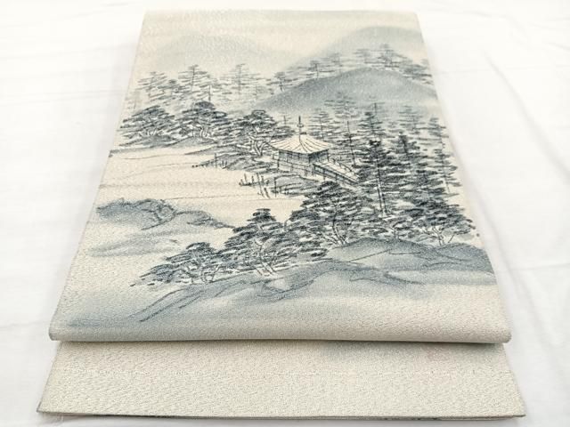 佐藤昭人　袋帯 平和屋着物○藍造り国選定無形文化財 藍師・佐藤昭人作 太鼓柄袋帯
