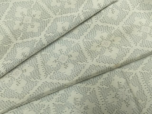 平和屋着物●本場大島紬　白大島　一元7マルキ　亀甲花文　正絹　逸品　AABI1266fy
