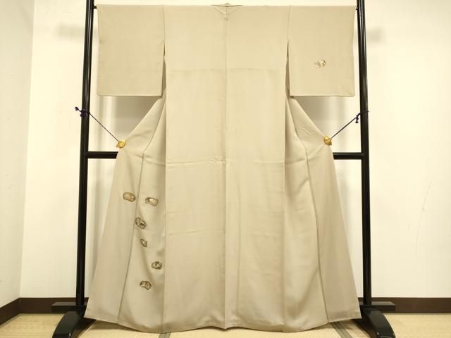 平和屋着物●訪問着　竹屋町刺繍　草花文　金彩　正絹　逸品　DABE9631du