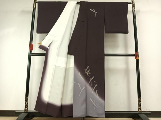 平和屋着物○訪問着 花蝶文 暈し染め 金彩 正絹 逸品 AABI1224fy