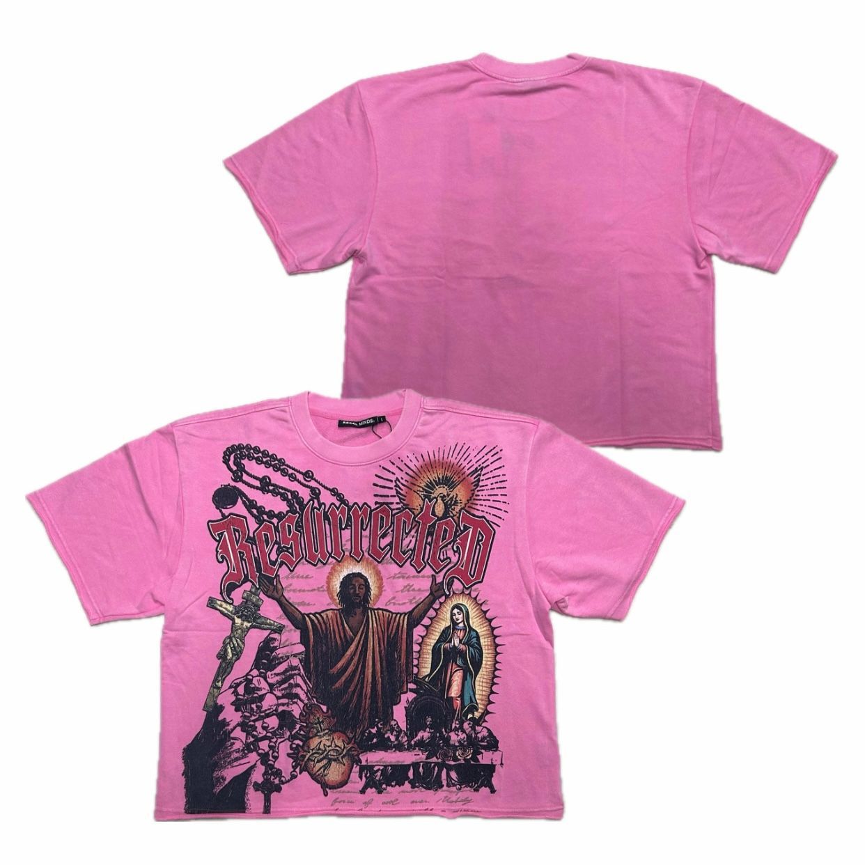 米国ブランド REBEL MINDS レーベルマインド Cropped T-Shirts クロップドTシャツ (CropT35)