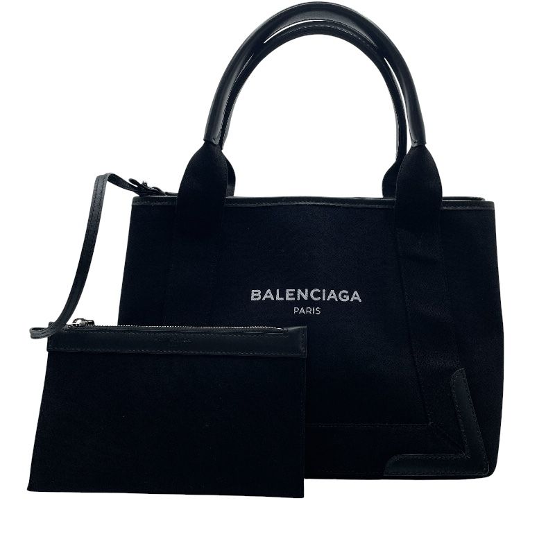 バレンシアガ BALENCIAGA ネイビーカバスS 339933 キャンバス ユニセックス ハンドバッグ