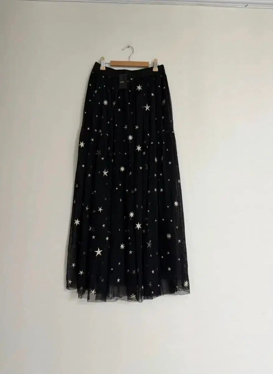 (新品)マージュ 星刺繍 麻 スカート