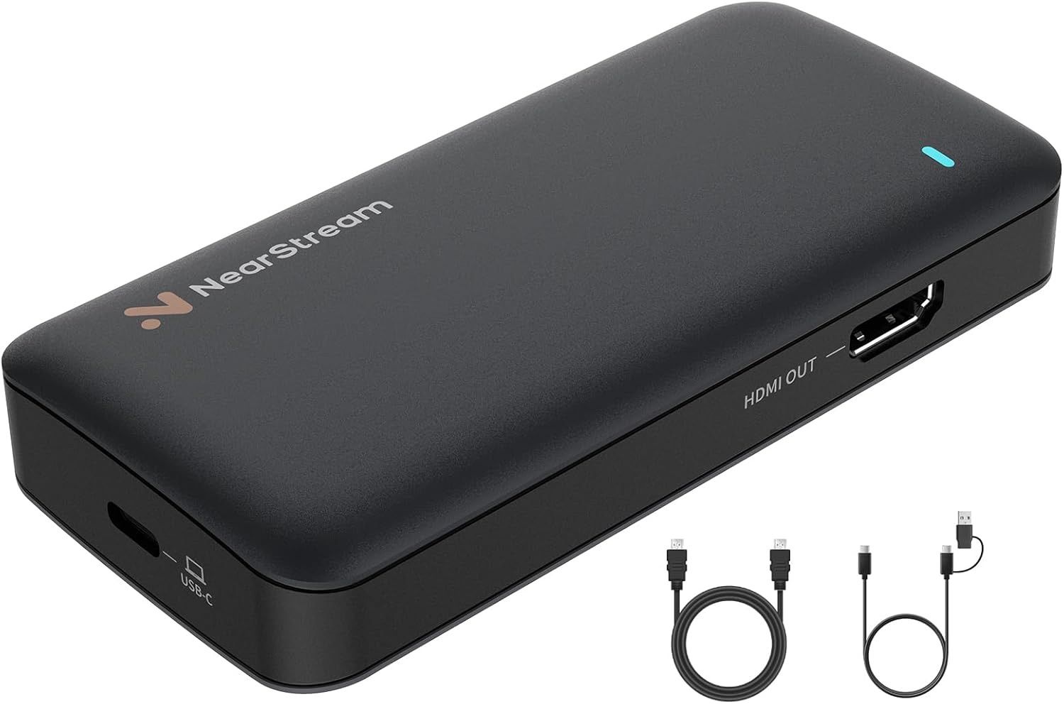NearStream CCD10 キャプチャーボード 4K60fps入力 HDMI2.0パススルー 1080p60fps録画 USB3.0 低遅延 ライブ配信/ゲーム実況用 3.5mmオーディオジャック パソコン(Windows/macOS/Linux)