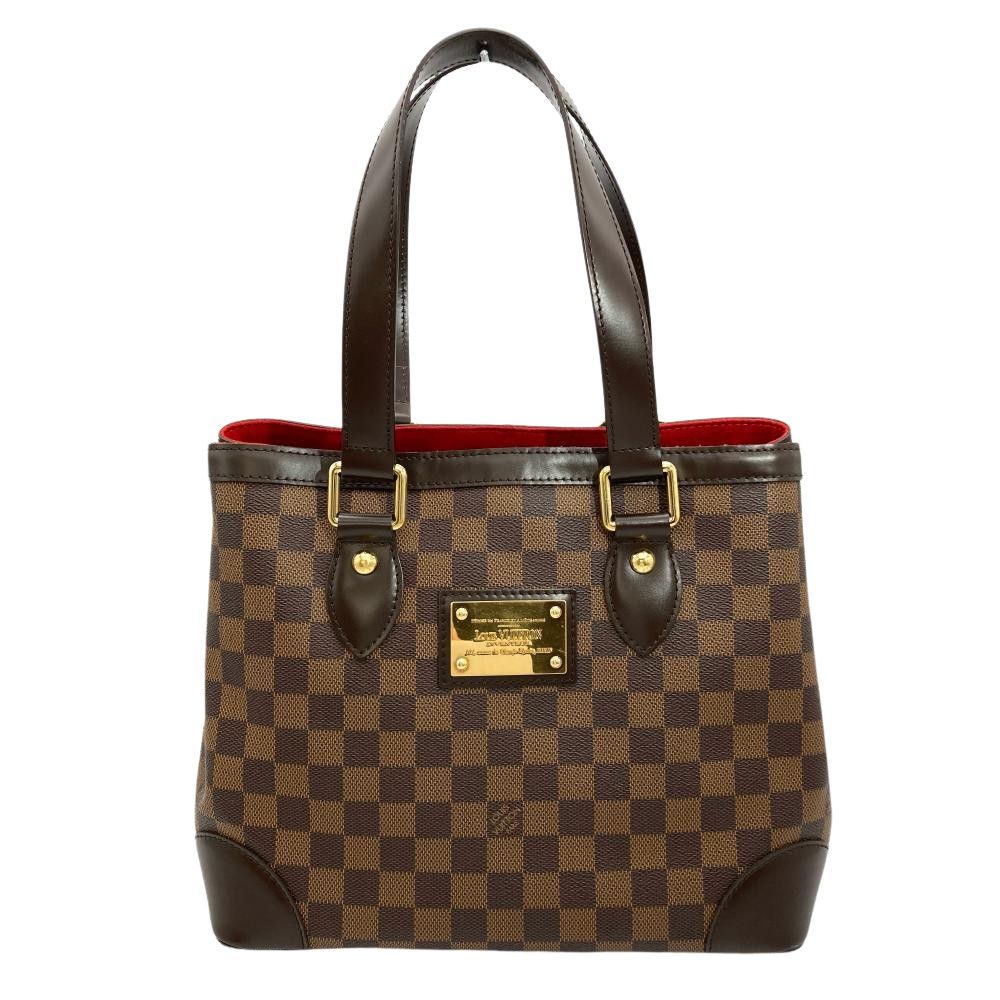ルイヴィトン LOUIS VUITTON ハムステッドPM ハンドバッグ ダミエ エベヌ N51205 ブラウン ゴールド金具 CA0151 レディース【中古】