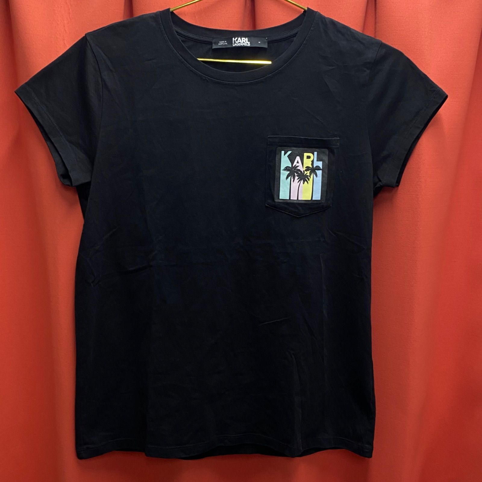 KARL LAGERFELD カールラガーフェルド Tシャツ・カットソー M 黒 【古着】【中古】【送料無料】 KARL LAGERFELD（カールラガーフェルド）Tシャツ・カットソー 黒