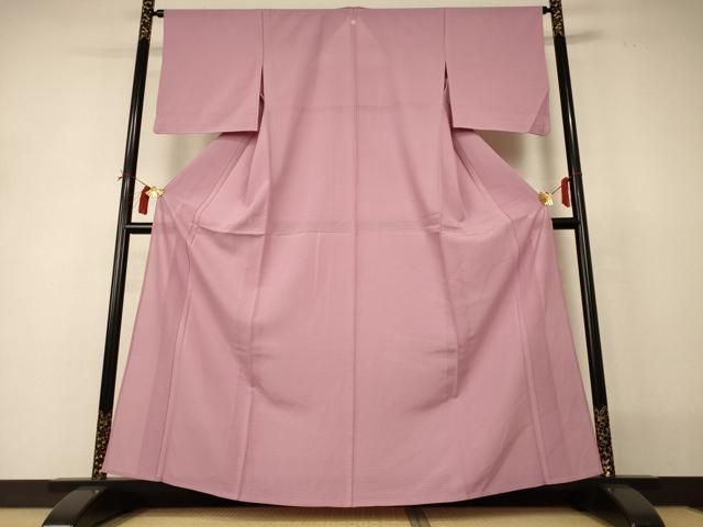 平和屋着物＊夏物　色無地　絽　珊瑚色　正絹　逸品　AABI0684jd