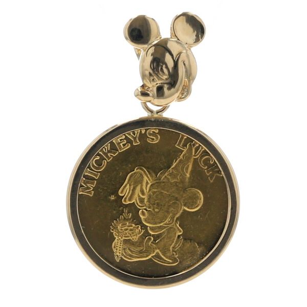 Royal Mint社 K24YG K18YG ペンダントトップ ディズニー Disney ファンタジア コイン ミッキー 1/20oz【新品仕上済】【zz】【中古】