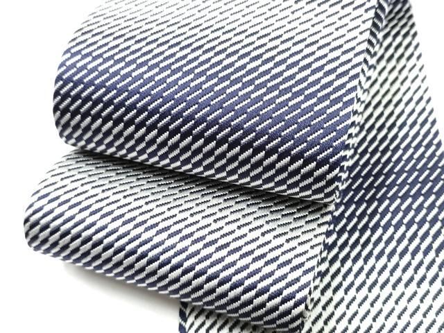 メンズ 平和屋着物○男性 本場筑前博多織 角帯 斜線文 正絹 逸品