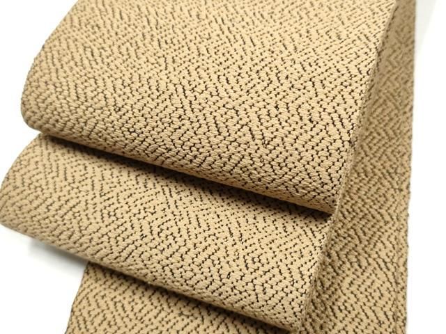 平和屋着物●男性　本場筑前博多織　角帯　霞文　正絹　逸品　CABF8606hy