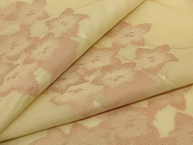 平和屋着物＊夏物　小紋　紗　草花文　正絹　逸品　AABI0659jd