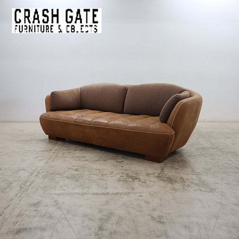 ◆CRASH GATE◆ クラッシュゲート tabu タブー オピアムソファ 3Pソファ/3人掛けソファ ブラウン 20万 71,500円