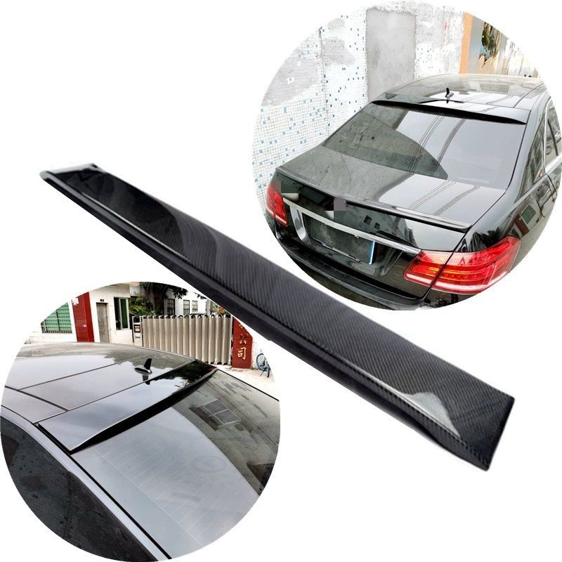 【送料無料】メルセデス・ベンツ Eクラス W212 E200 E260 E300 E63 リアトップウィング 2008-2015 専用設計 カーボン調 塗装済み スポーティー カスタム ドレスアップ ブラック 外装パーツ