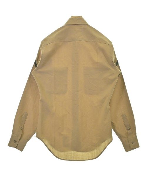 MILITARY ミリタリー カジュアルシャツ M ベージュ 【古着】【中古】【送料無料】 XL/古着 長袖 ビンテージ ミリタリー シャツ メンズ 60s マチ付き