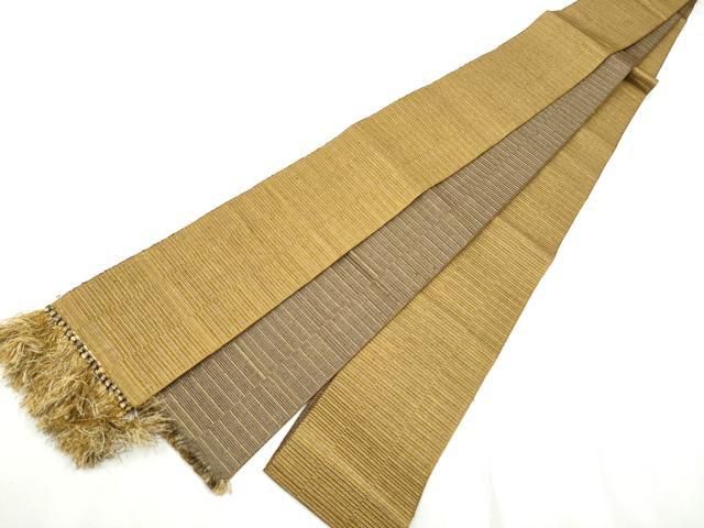 平和屋着物●男性　本場筑前博多織　両面　角帯　霞文　正絹　逸品　CABF8543hy