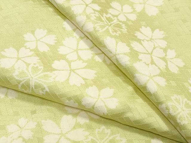 平和屋着物●長襦袢　無双仕立て　舞桜文　正絹　逸品　未使用　CABD9431gh