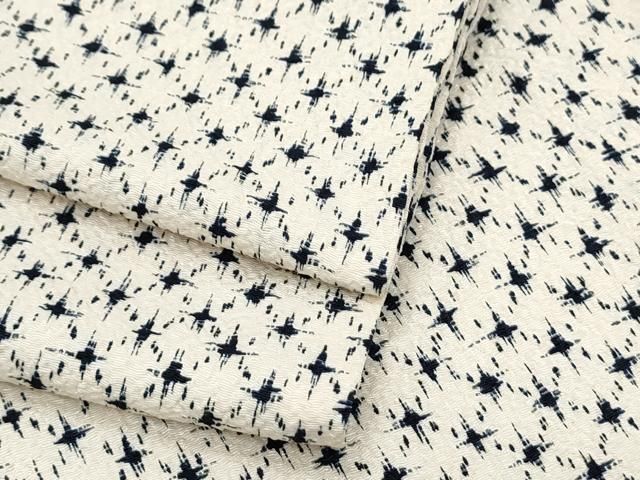 平和屋着物▽上質な小紋　単衣　吉祥文　正絹　逸品　CABF7763th