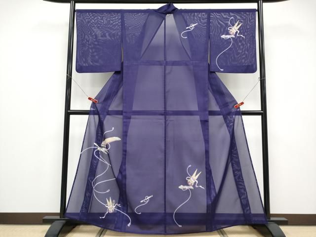 平和屋着物＊夏物　訪問着　絽　楽器文　金彩　洗える着物　CABF2653tx