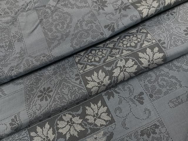 平和屋着物●本場大島紬　カタス9マルキ　更紗唐草文　正絹　逸品　AABH9730ph
