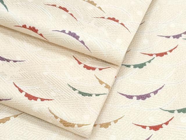 平和屋着物▽上質な小紋　単衣　雪芝文　正絹　逸品　CABF7687th