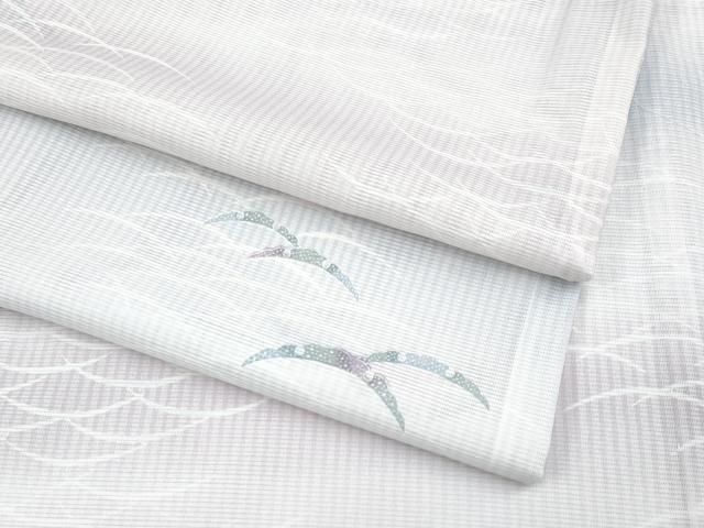 平和屋着物＊夏物　小紋　絽　雪芝文　洗える着物　CABF2615tx