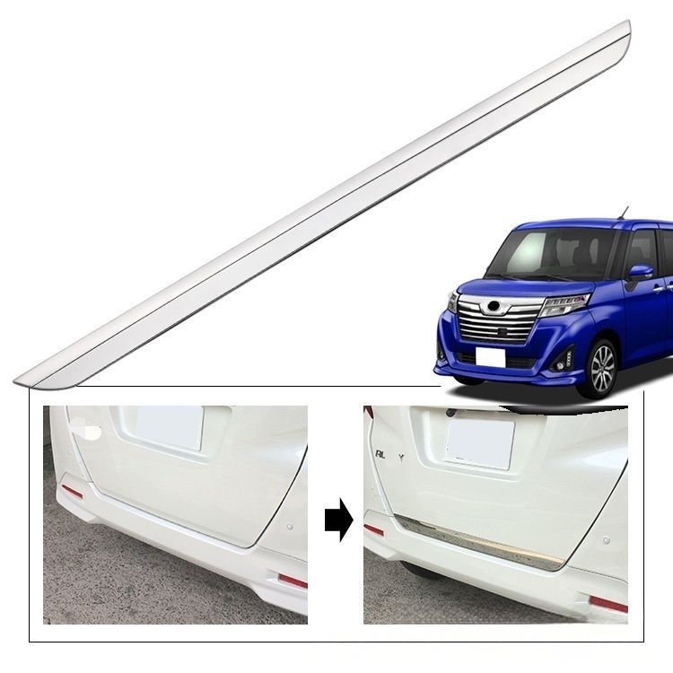 送料無料 トヨタ ルーミー Toyota Roomy M900A / M910A 2016-2026 年式 専用 テールゲート ガーニッシュ モール ステンレス製 両面テープ付き ドレスアップ カスタムパーツ 1点 かっこいい