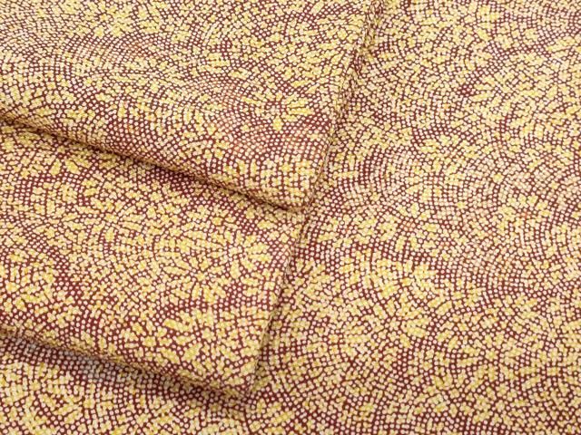 平和屋着物▽上質な小紋　単衣　青海波花文　正絹　逸品　CABF7746th
