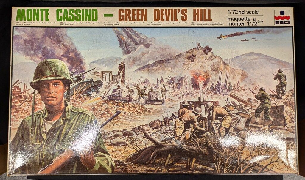ESCI 1/72ND SCALE-MAQUETTE A MONTER MONTE CASSINO GREEN DEVIL'S HILL 2008